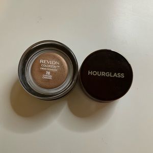 hourglass scattered light in ray and revlon eyeshadow in 710 caramel